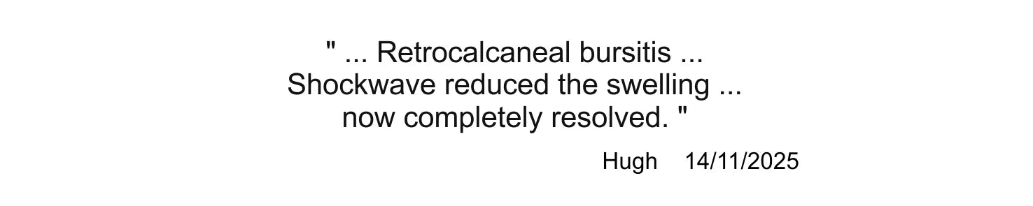 Bursitis shockwave testimonial