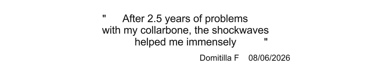 Non-union fracture client testimonial after focused shockwave therapy in Richmond, London.